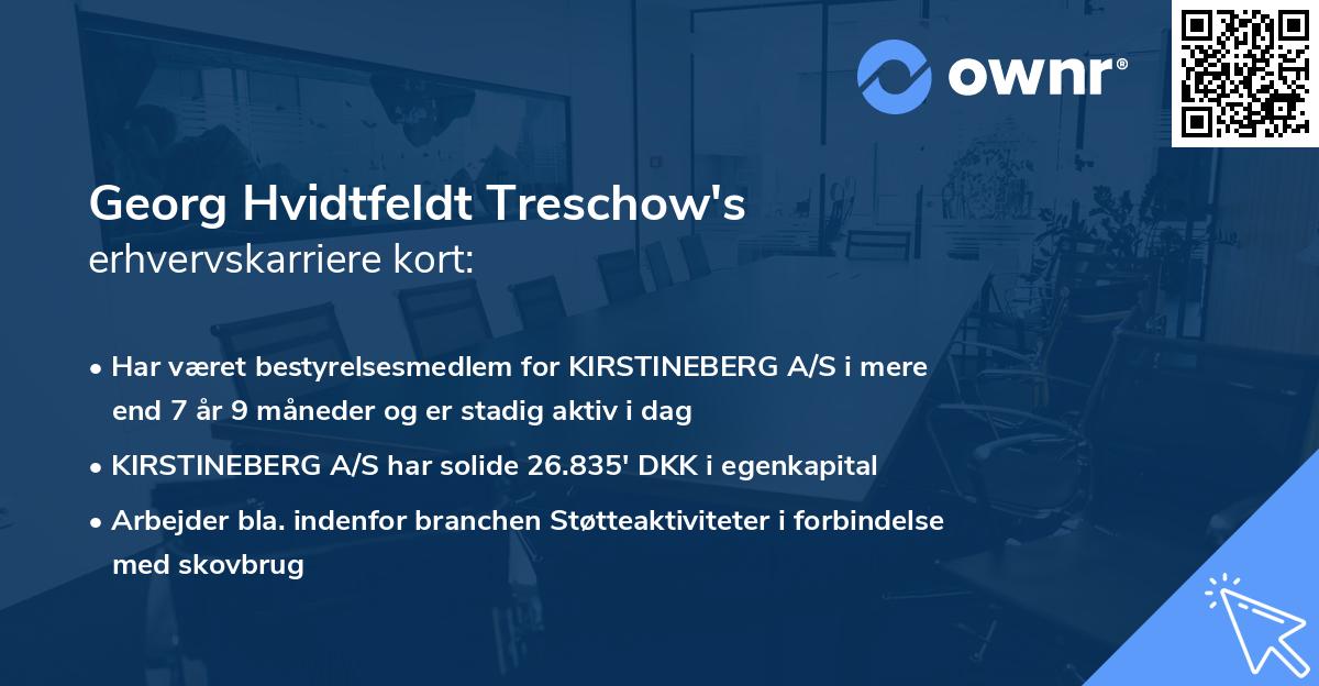 Georg Hvidtfeldt Treschow's erhvervskarriere kort