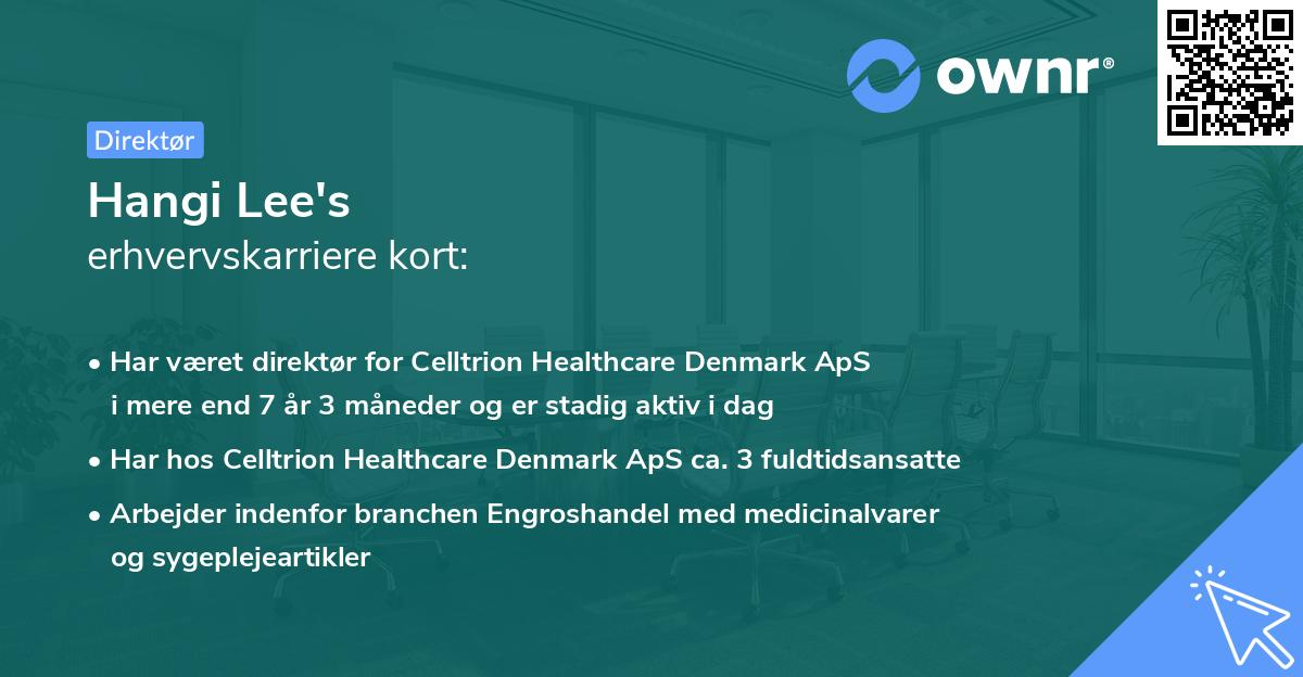 Hangi Lee's erhvervskarriere kort