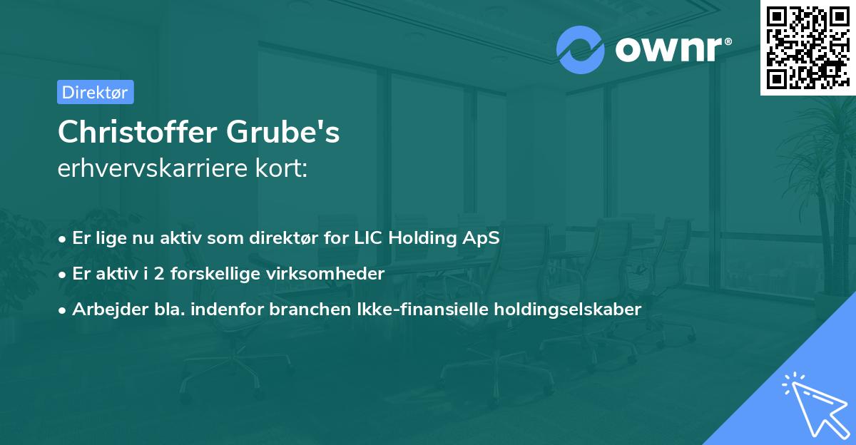Christoffer Grube's erhvervskarriere kort