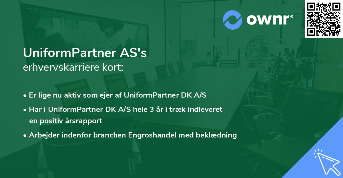 UniformPartner AS's erhvervskarriere kort