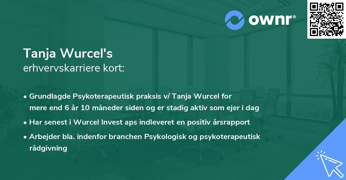 Tanja Wurcel's erhvervskarriere kort