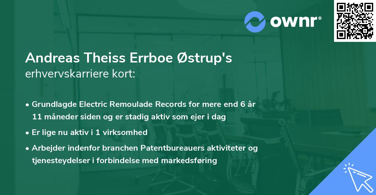Andreas Theiss Errboe Østrup's erhvervskarriere kort