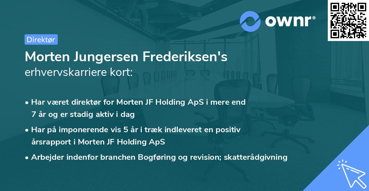Morten Jungersen Frederiksen's erhvervskarriere kort