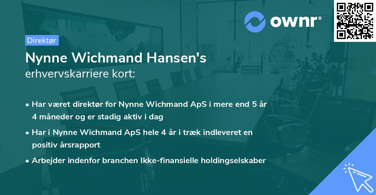 Nynne Wichmand Hansen's erhvervskarriere kort
