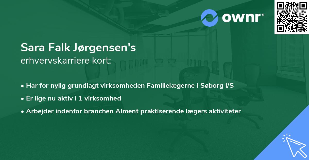 Sara Falk Jørgensen's erhvervskarriere kort