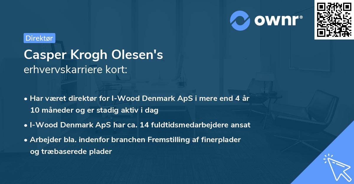 Casper Krogh Olesen's erhvervskarriere kort