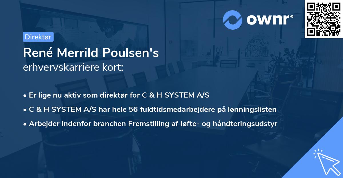 René Merrild Poulsen's erhvervskarriere kort