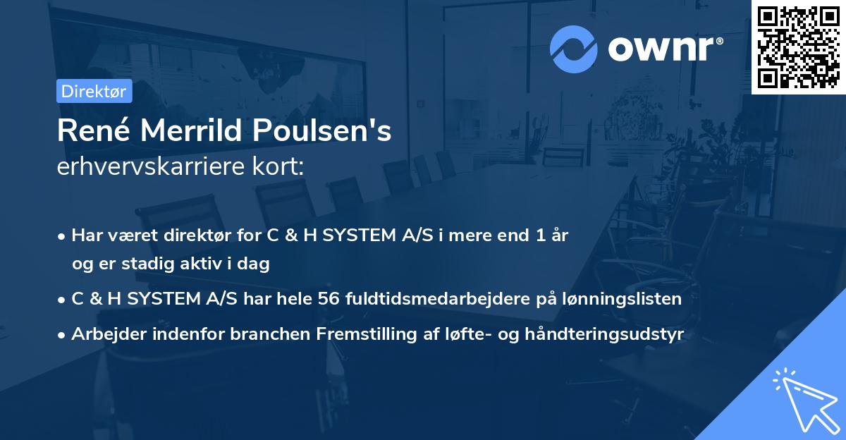 René Merrild Poulsen's erhvervskarriere kort
