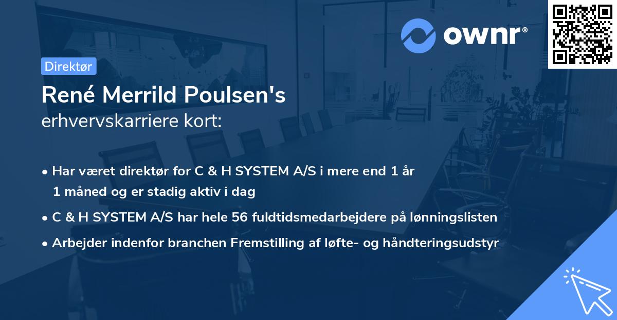 René Merrild Poulsen's erhvervskarriere kort