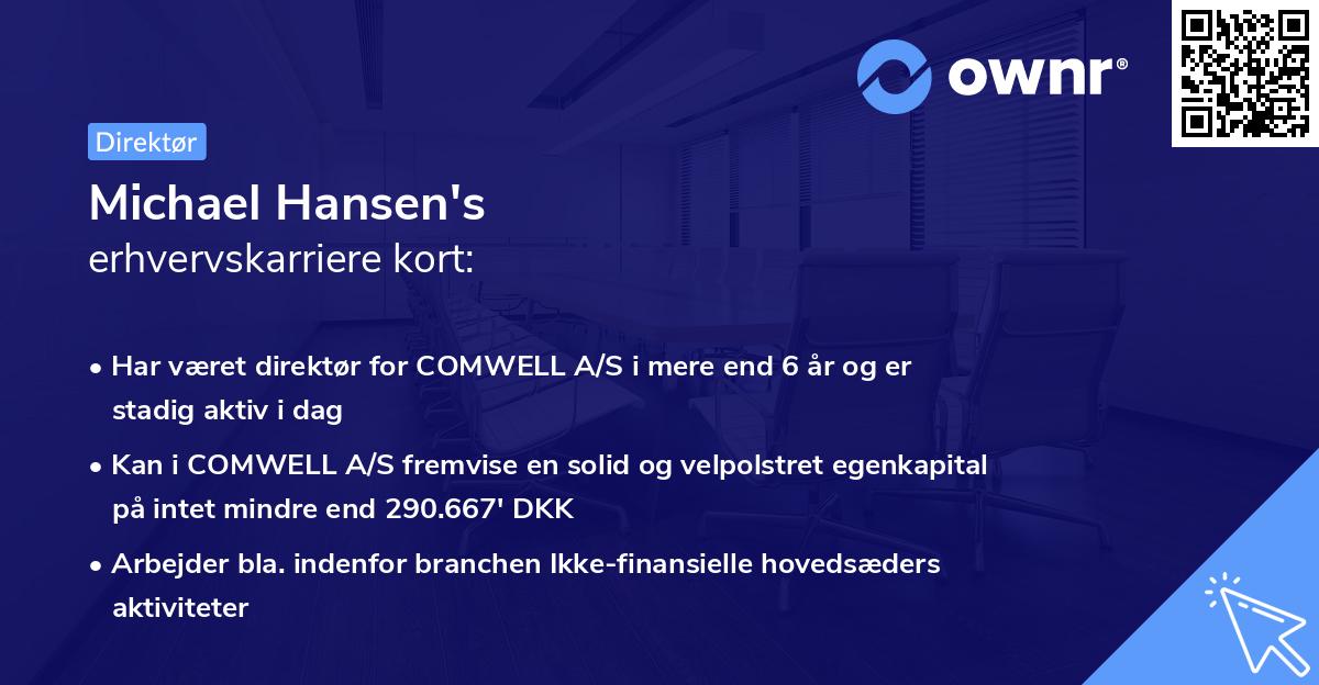 Michael Hansen's erhvervskarriere kort