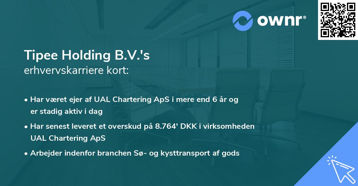 Tipee Holding B.V.'s erhvervskarriere kort
