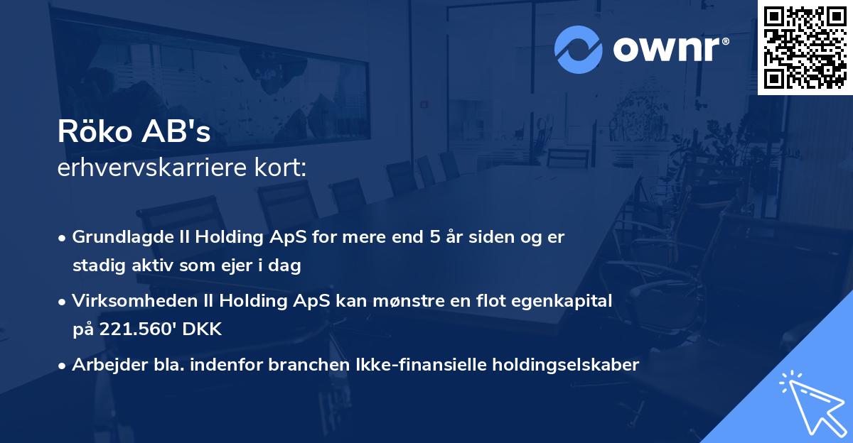 Röko AB's erhvervskarriere kort