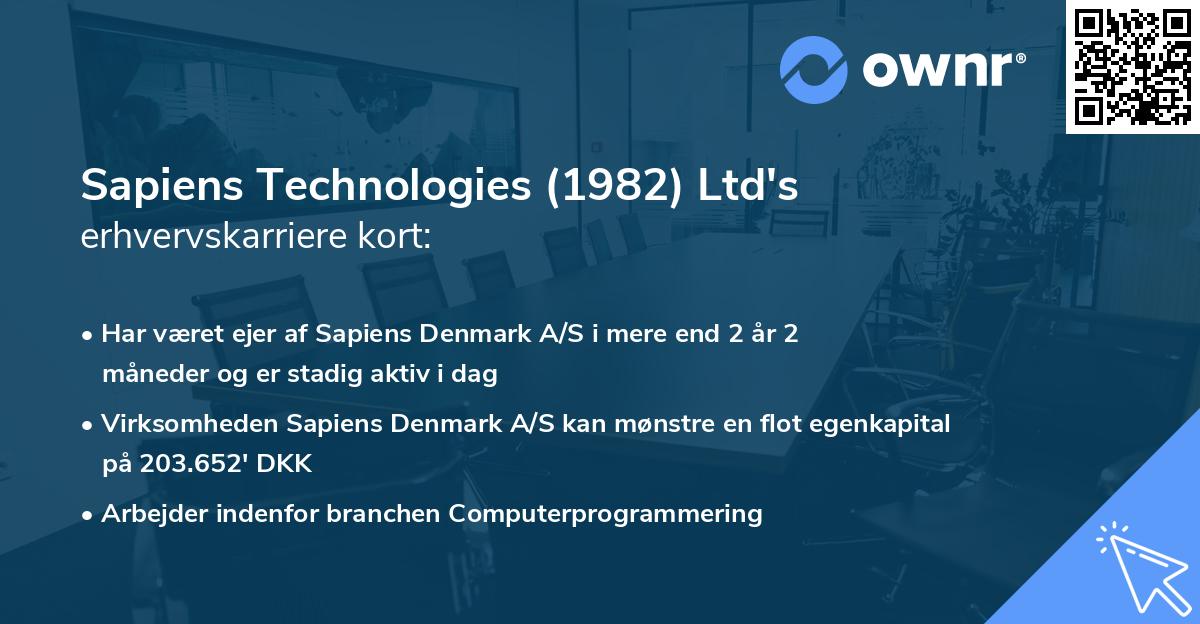 Sapiens Technologies (1982) Ltd's erhvervskarriere kort