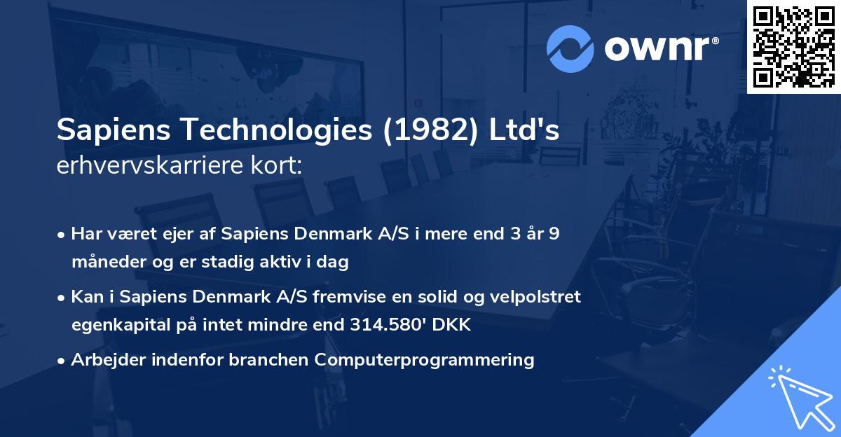 Sapiens Technologies (1982) Ltd's erhvervskarriere kort