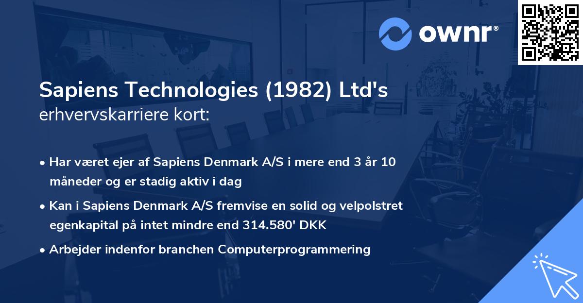 Sapiens Technologies (1982) Ltd's erhvervskarriere kort