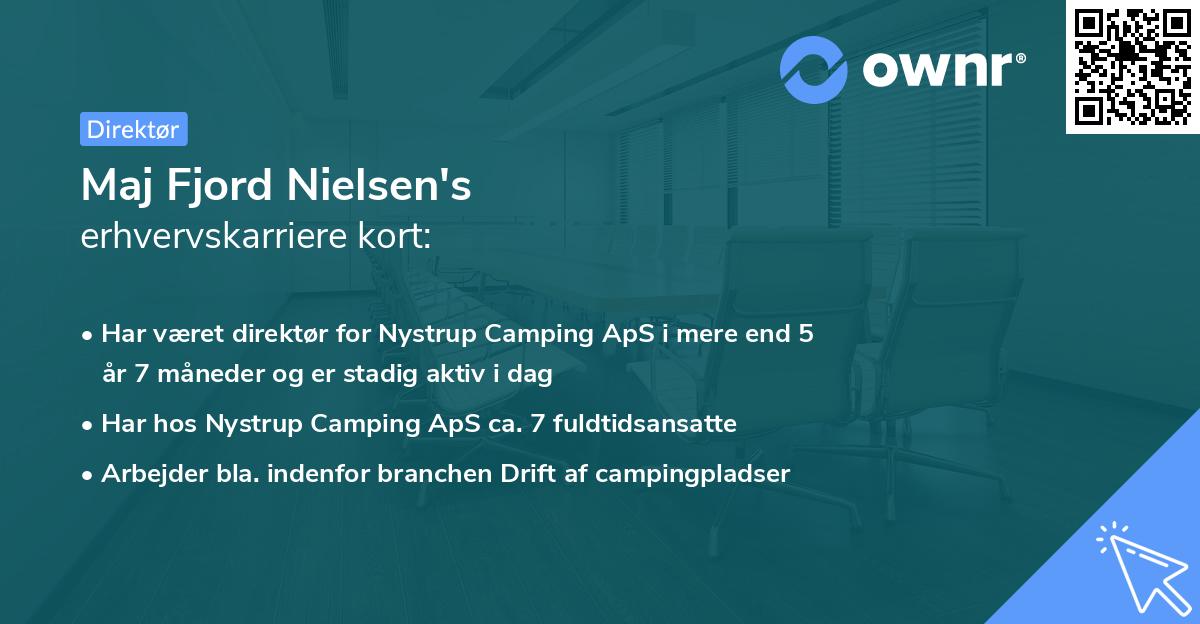 Maj Fjord Nielsen's erhvervskarriere kort