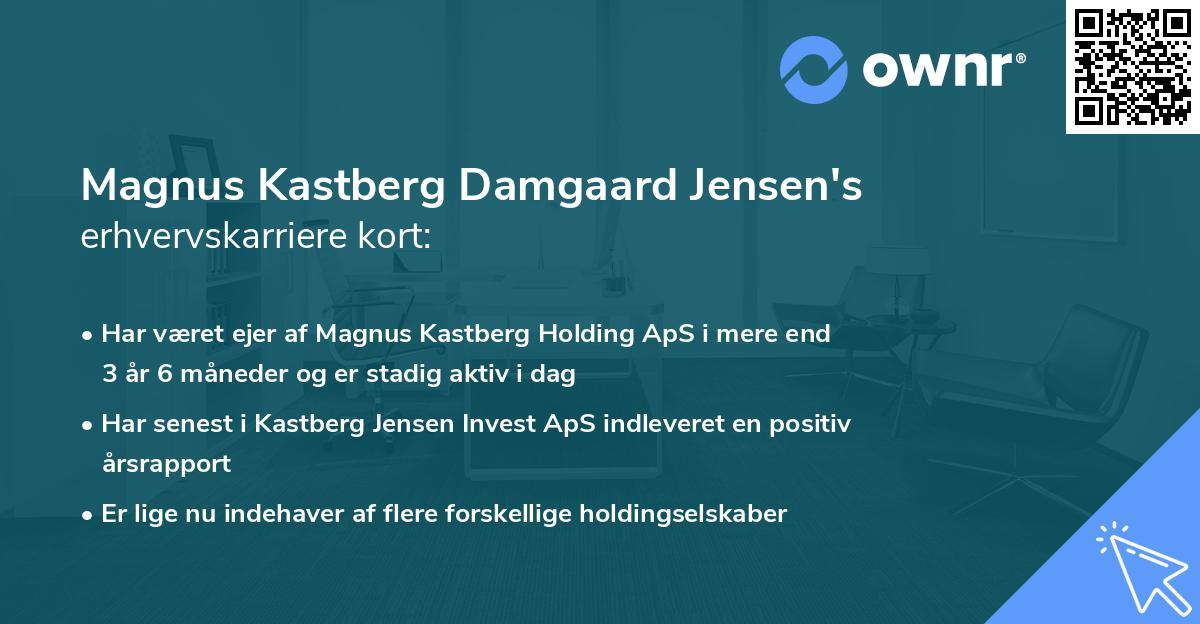 Magnus Kastberg Damgaard Jensen's erhvervskarriere kort