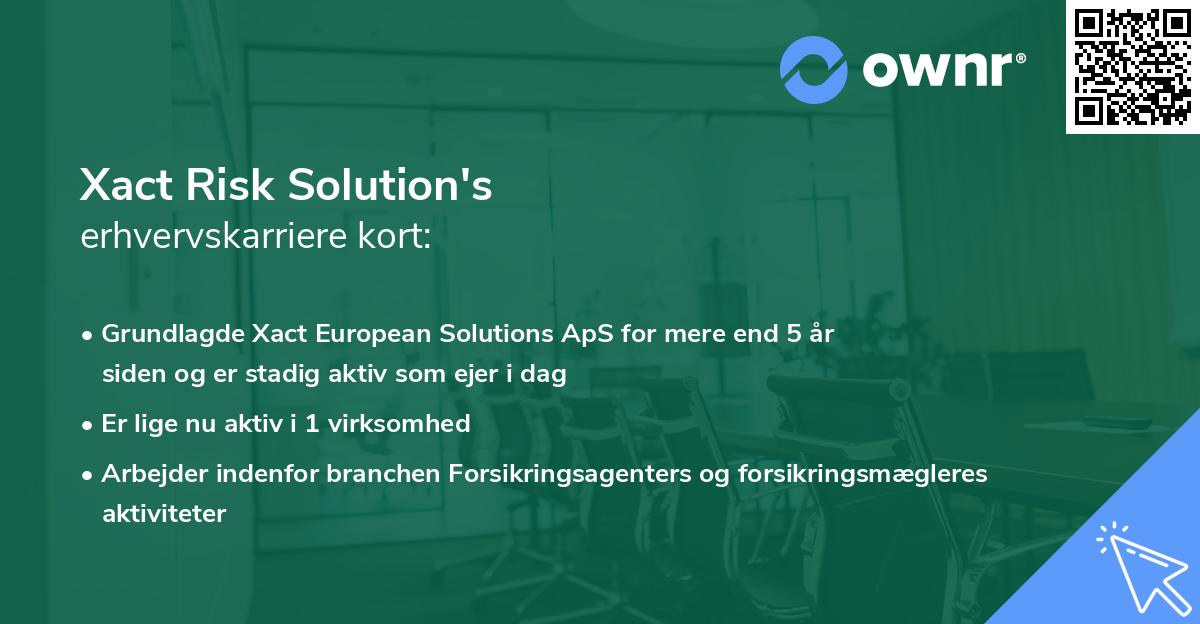 Xact Risk Solution's erhvervskarriere kort