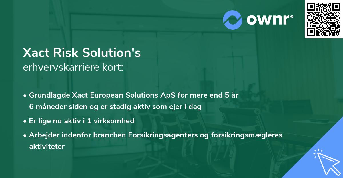Xact Risk Solution's erhvervskarriere kort