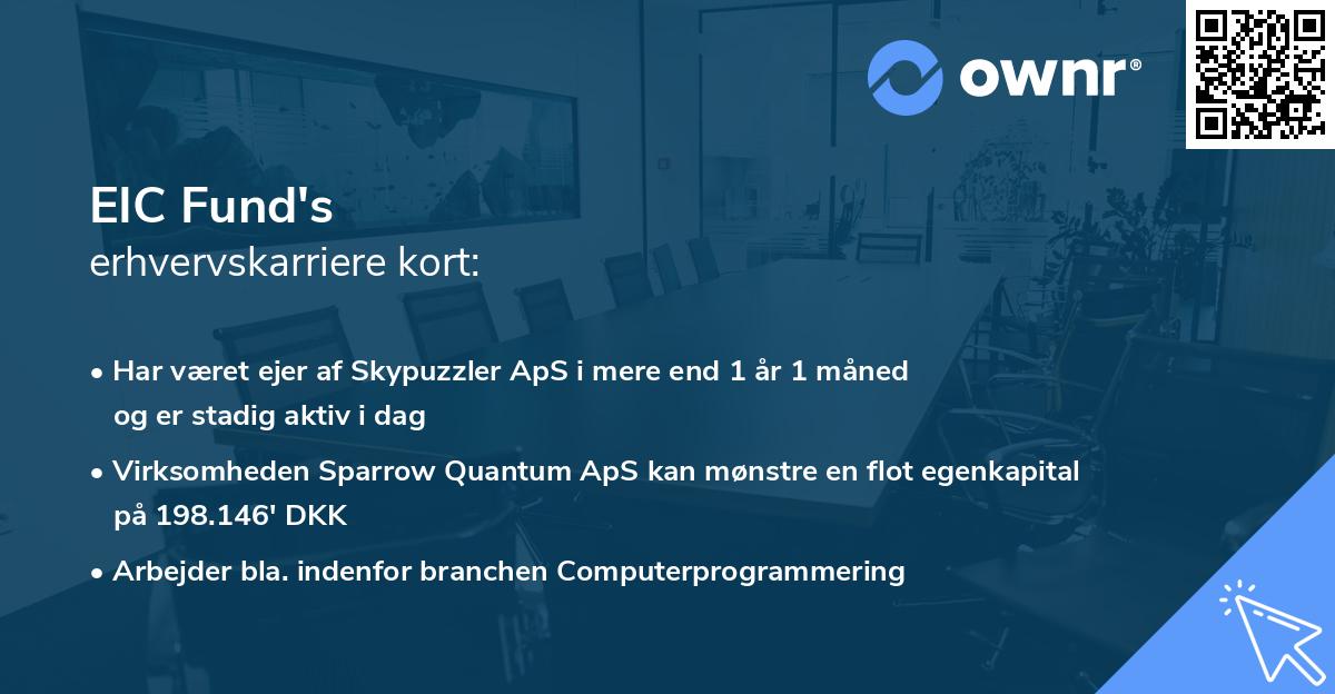 EIC Fund's erhvervskarriere kort