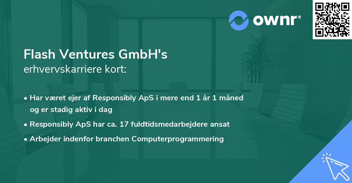 Flash Ventures GmbH's erhvervskarriere kort