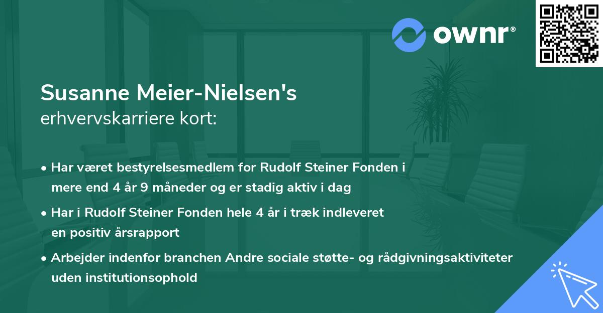 Susanne Meier-Nielsen's erhvervskarriere kort