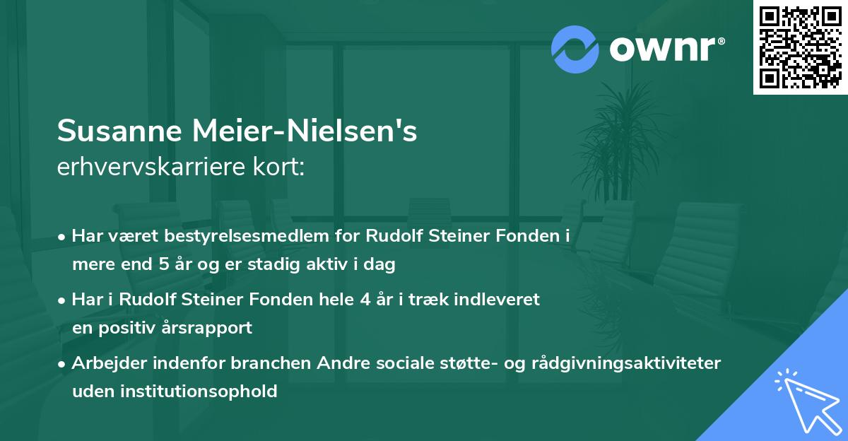 Susanne Meier-Nielsen's erhvervskarriere kort