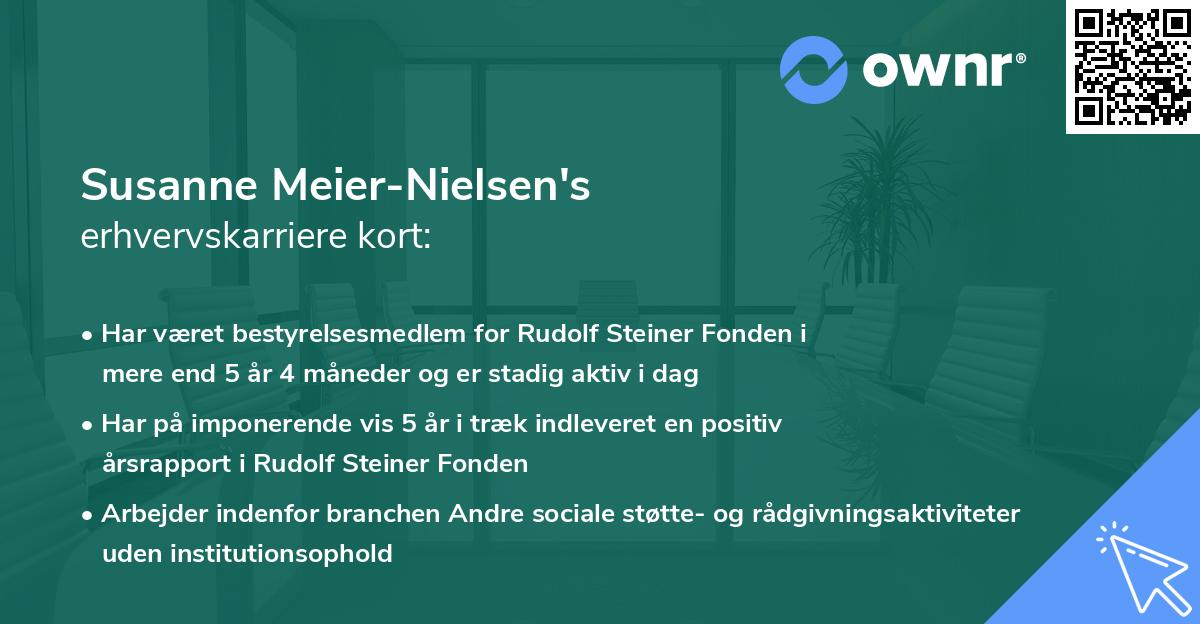 Susanne Meier-Nielsen's erhvervskarriere kort