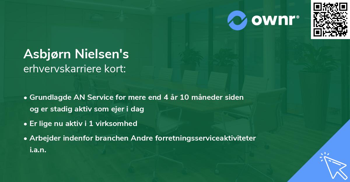 Asbjørn Nielsen's erhvervskarriere kort