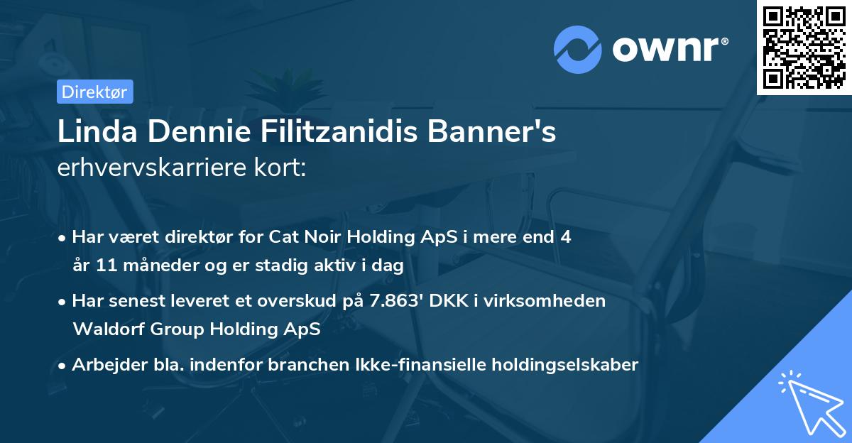 Linda Dennie Filitzanidis Banner's erhvervskarriere kort