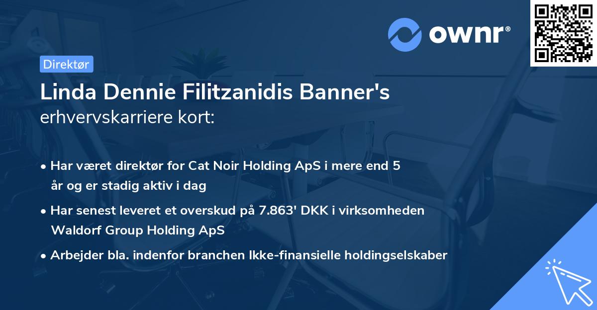 Linda Dennie Filitzanidis Banner's erhvervskarriere kort