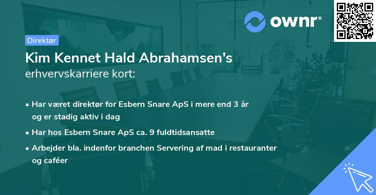 Kim Kennet Hald Abrahamsen's erhvervskarriere kort