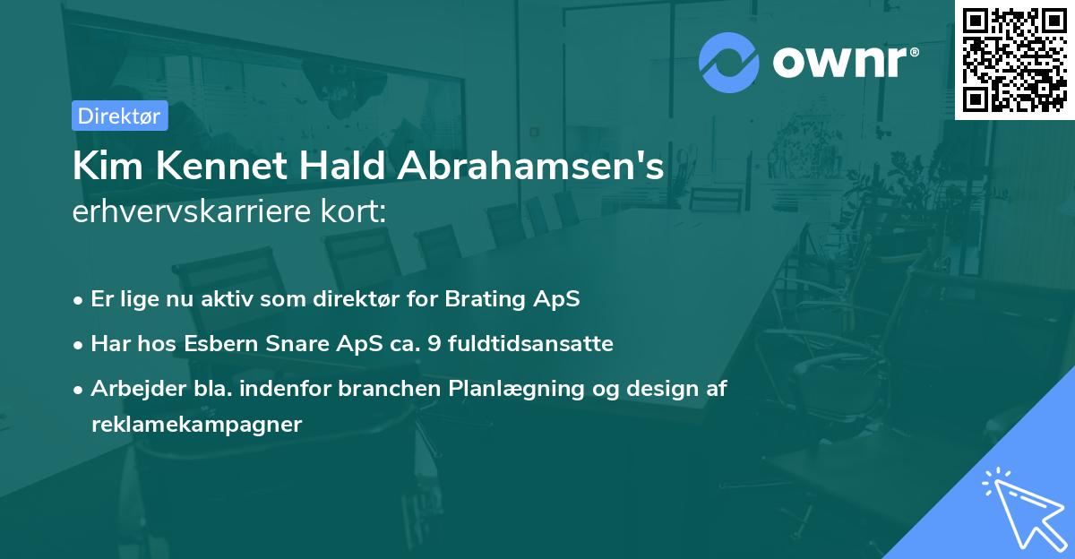 Kim Kennet Hald Abrahamsen's erhvervskarriere kort