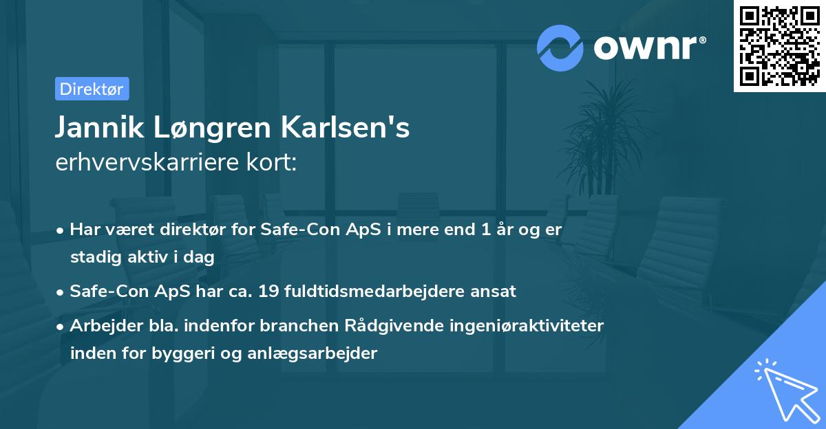 Jannik Løngren Karlsen's erhvervskarriere kort