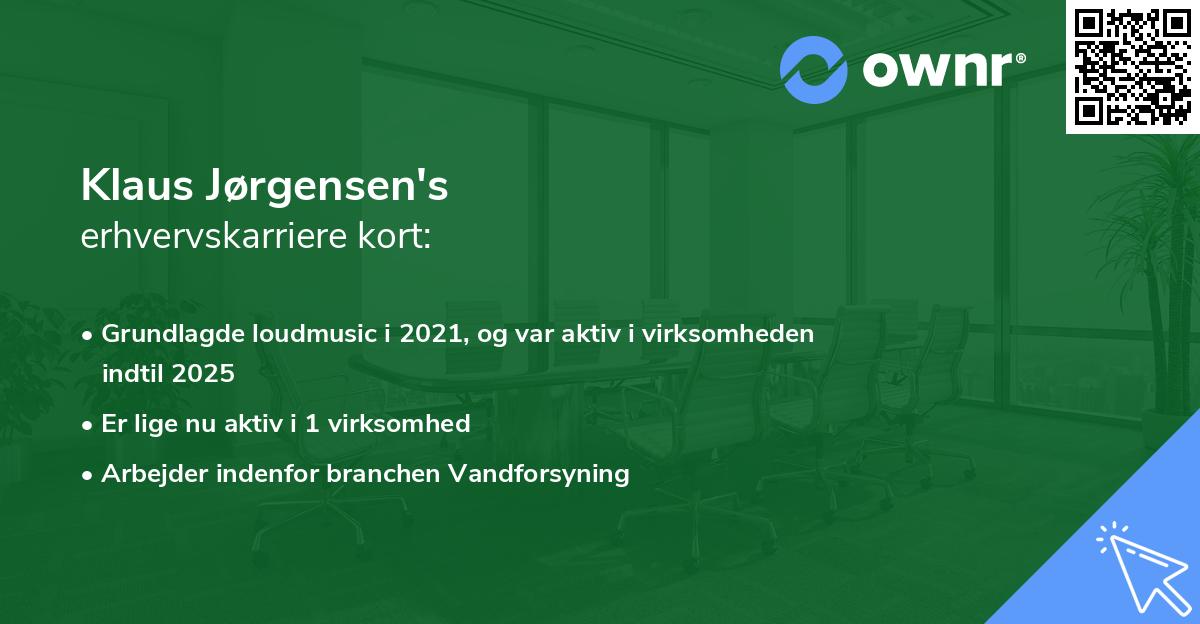 Klaus Jørgensen's erhvervskarriere kort