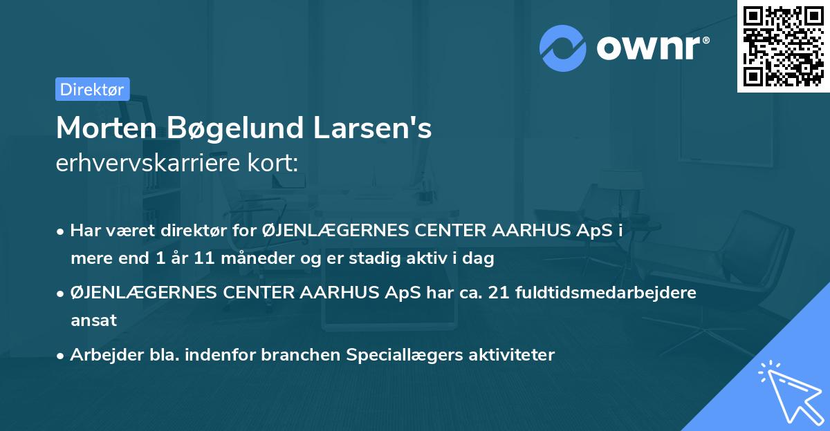 Morten Bøgelund Larsen's erhvervskarriere kort