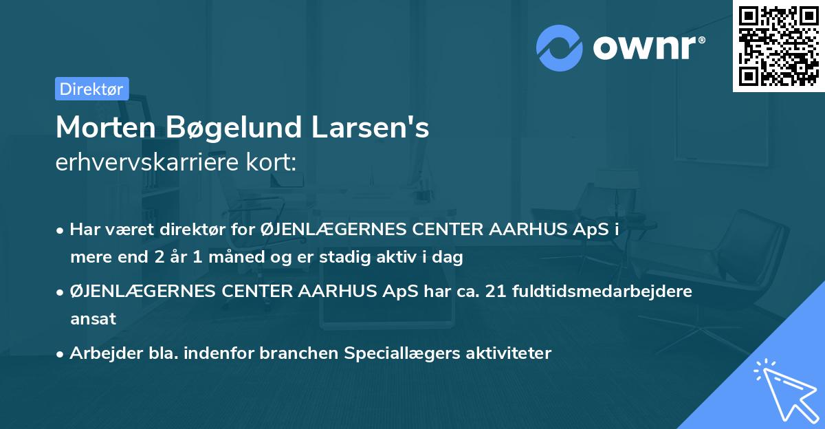 Morten Bøgelund Larsen's erhvervskarriere kort