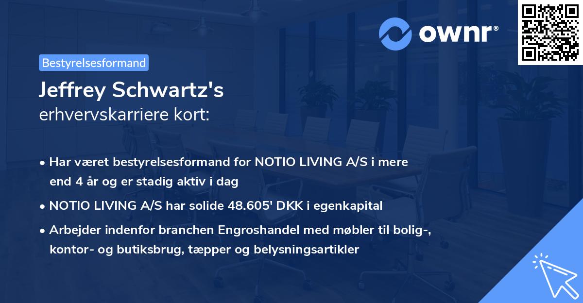 Jeffrey Schwartz's erhvervskarriere kort