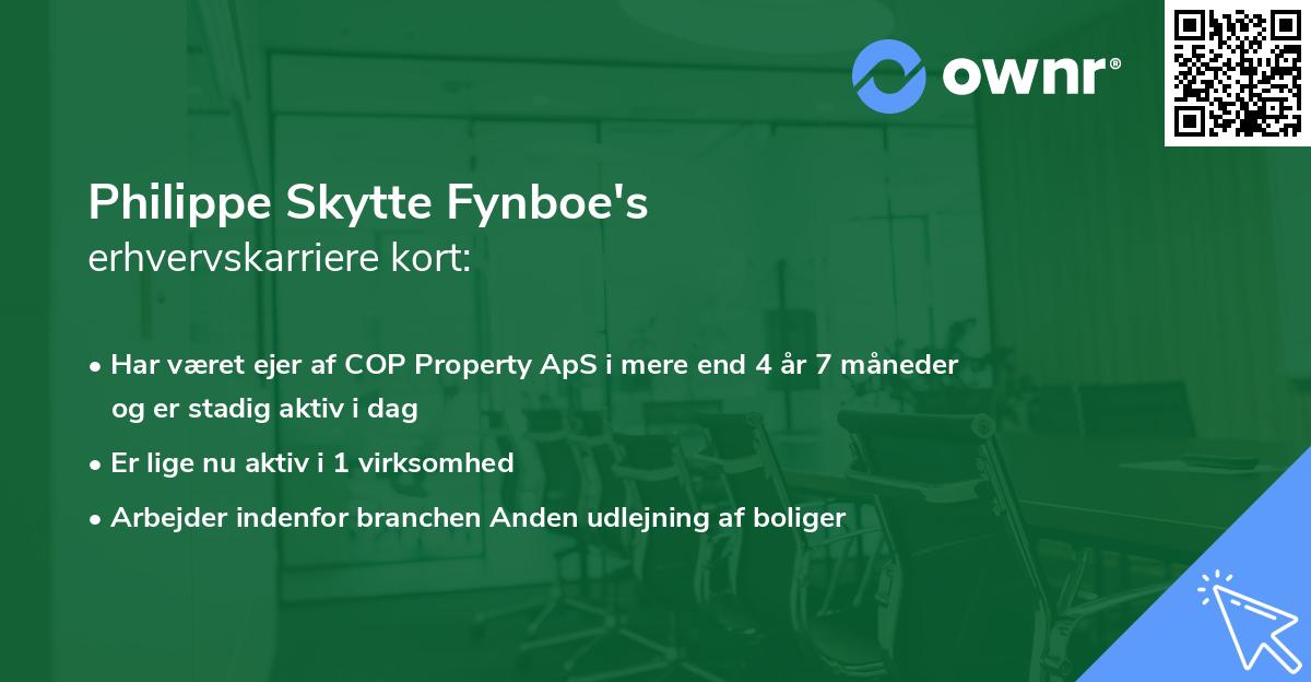 Philippe Skytte Fynboe's erhvervskarriere kort
