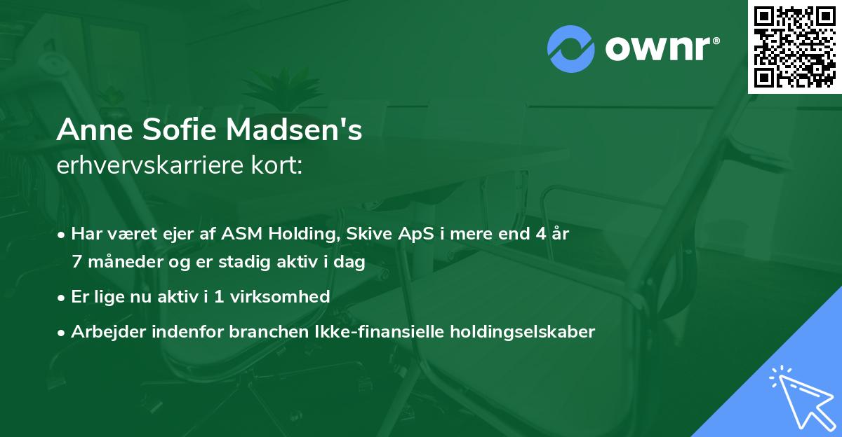 Anne Sofie Madsen's erhvervskarriere kort