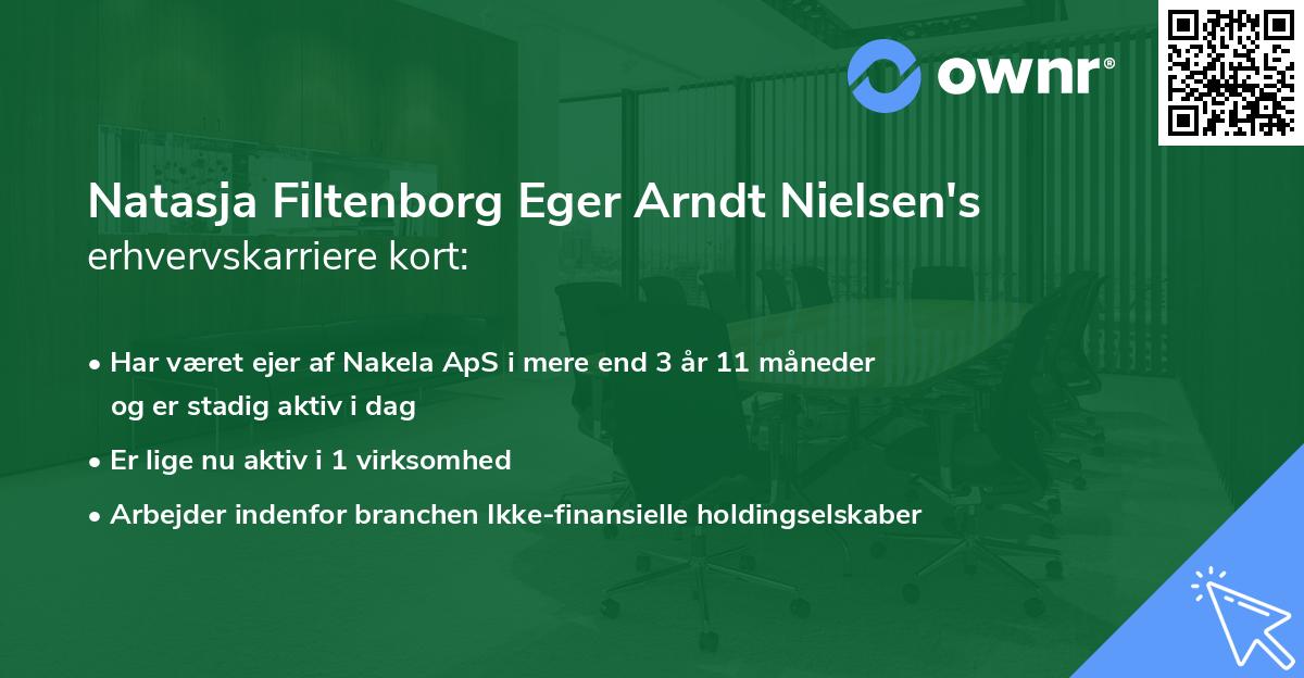 Natasja Filtenborg Eger Arndt Nielsen's erhvervskarriere kort
