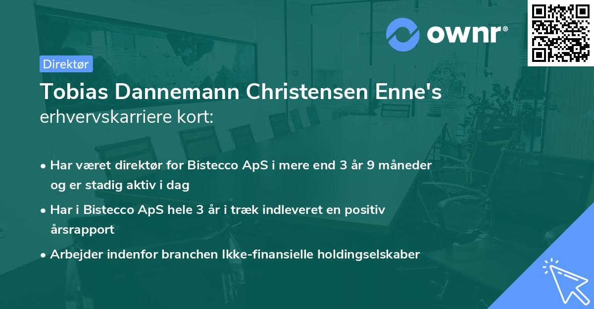 Tobias Dannemann Christensen Enne's erhvervskarriere kort