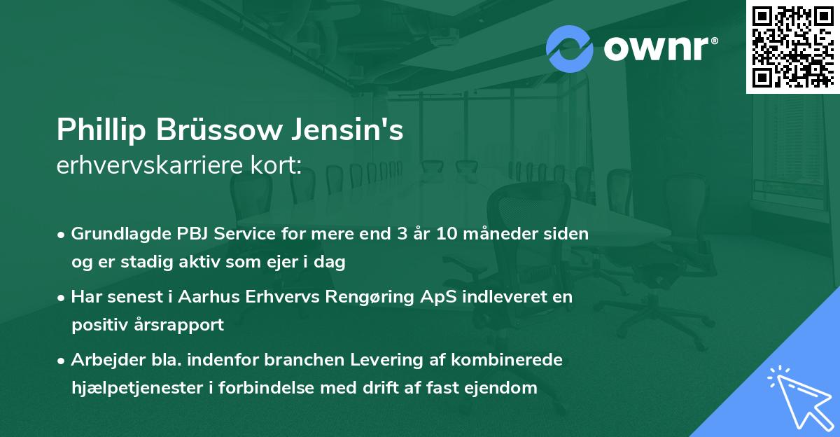Phillip Brüssow Jensin's erhvervskarriere kort