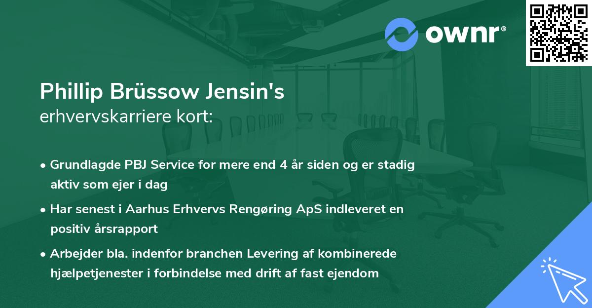 Phillip Brüssow Jensin's erhvervskarriere kort