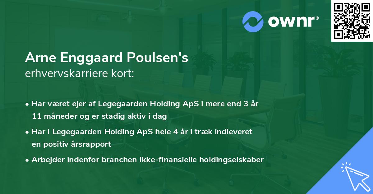 Arne Enggaard Poulsen's erhvervskarriere kort