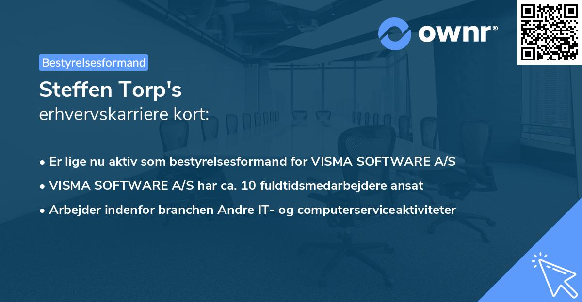 Steffen Torp's erhvervskarriere kort