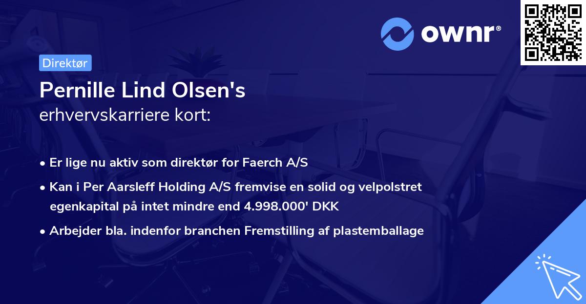 Pernille Lind Olsen's erhvervskarriere kort