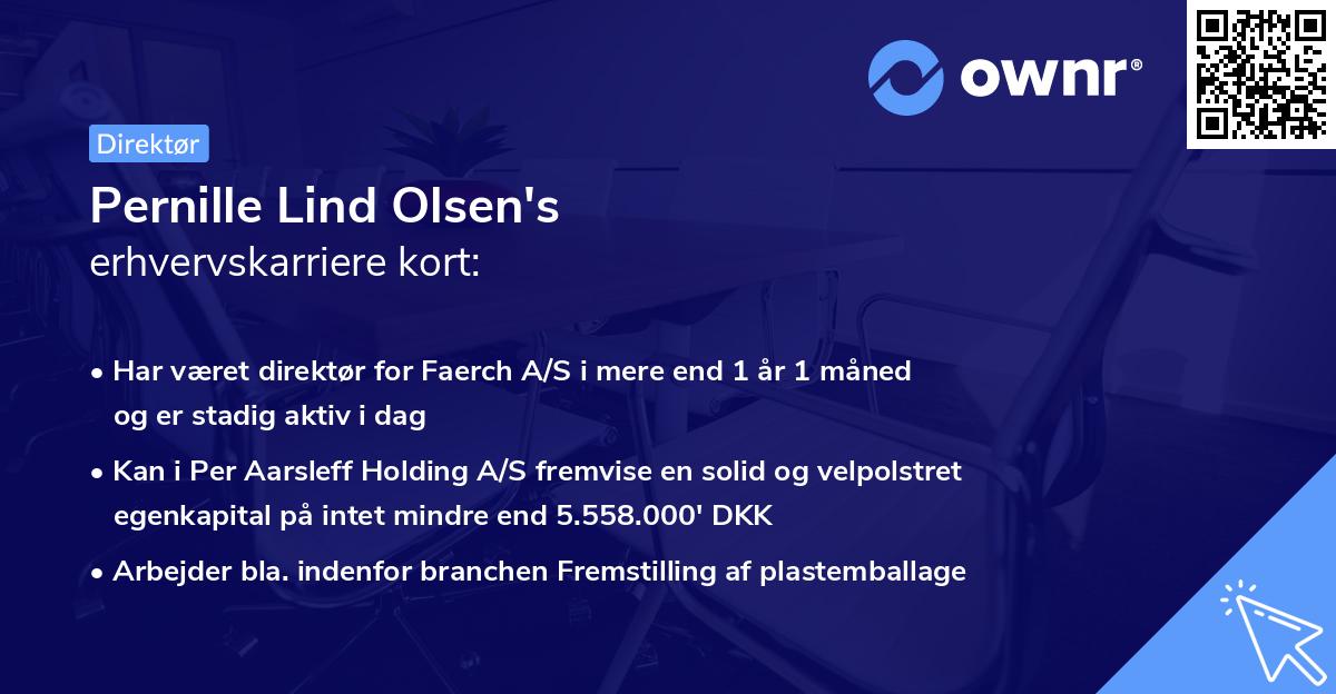 Pernille Lind Olsen's erhvervskarriere kort