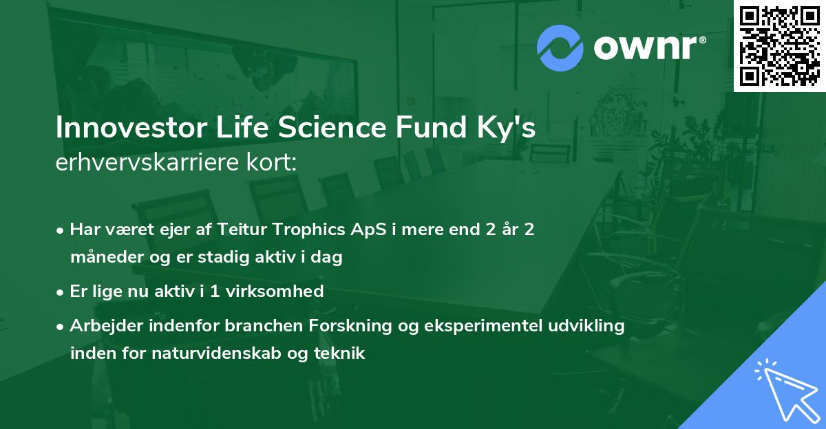Innovestor Life Science Fund Ky's erhvervskarriere kort