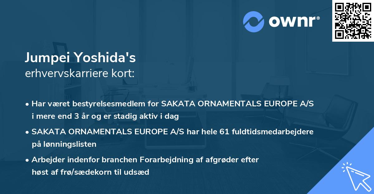 Jumpei Yoshida's erhvervskarriere kort